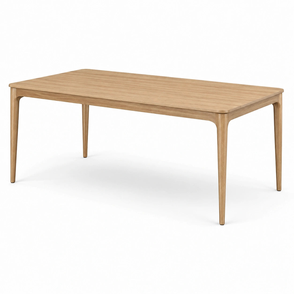 Table en bois chêne clair massif 200 x 90 x 75 cm